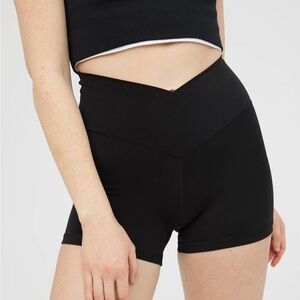 Aerie Black High Waist Seamless Shorts